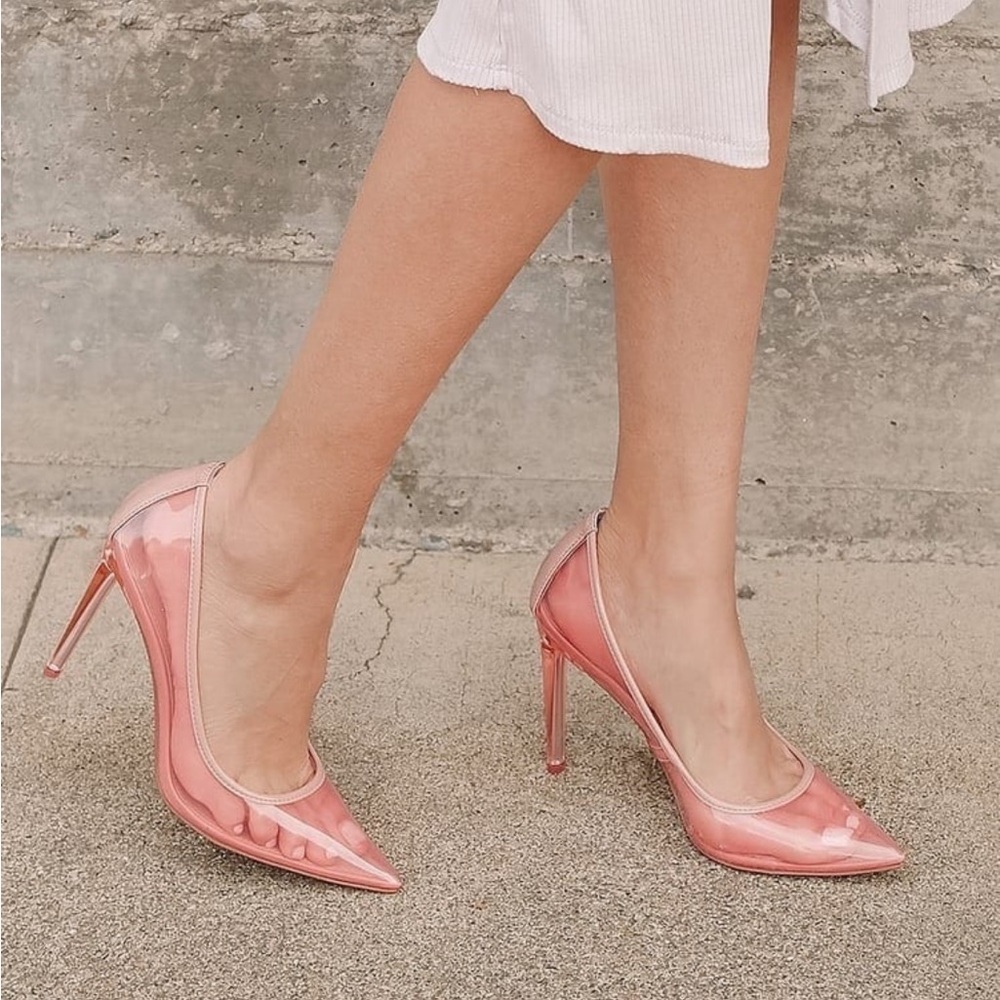 Steve Madden Pink Vinyl 
Tamper Heel